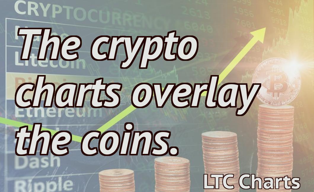 The crypto charts overlay the coins.