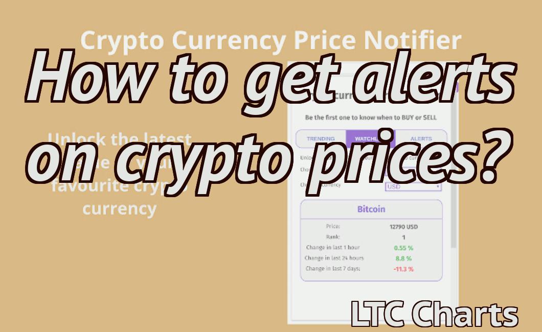 How to get alerts on crypto prices?