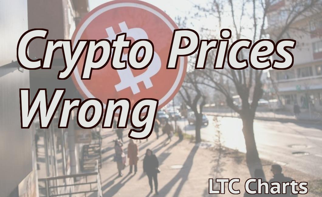 Crypto Prices Wrong