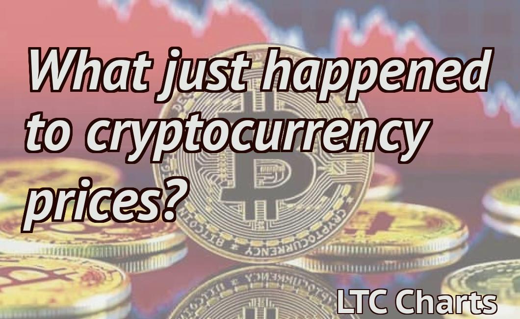 What just happened to cryptocurrency prices?