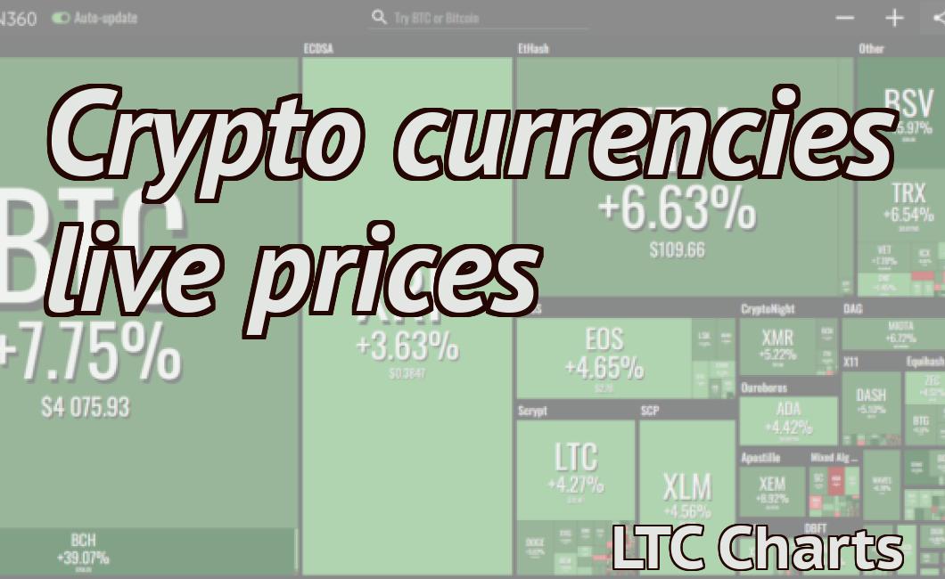 Crypto currencies live prices