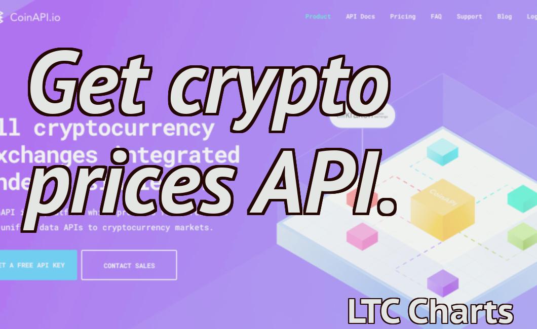 Get crypto prices API.