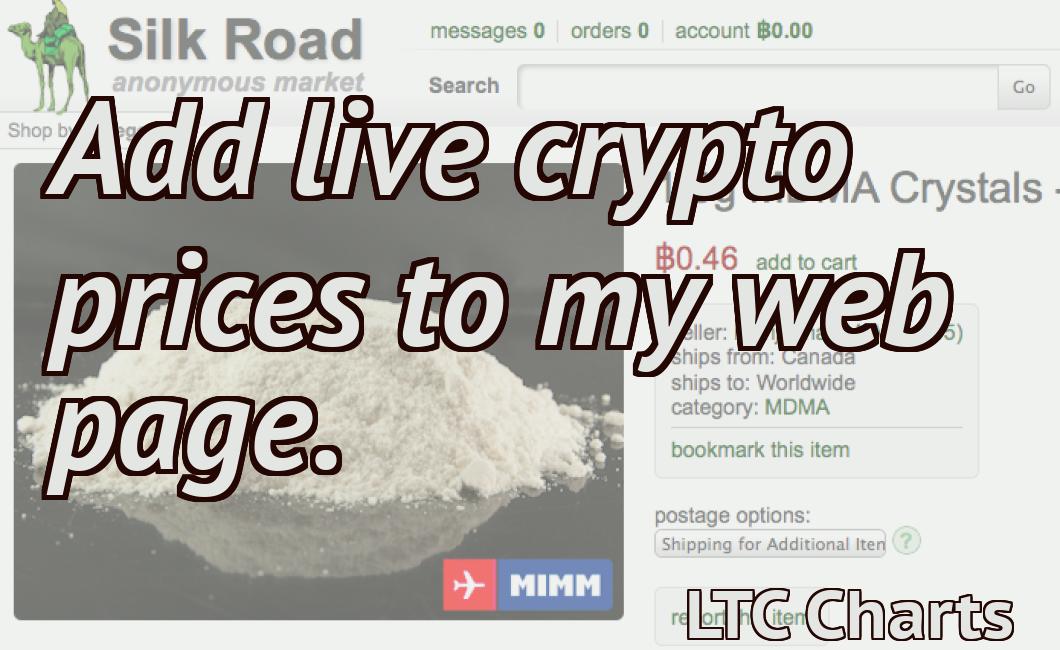 Add live crypto prices to my web page.