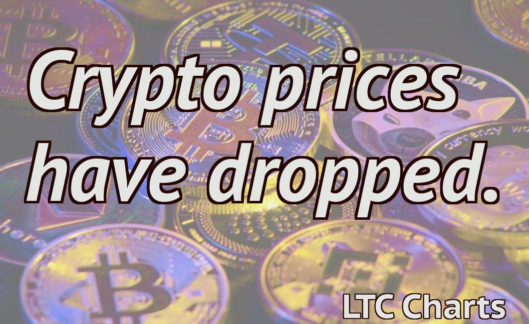 Crypto prices have dropped.