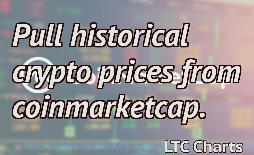 Pull historical crypto prices from coinmarketcap.