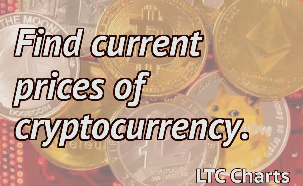Find current prices of cryptocurrency.