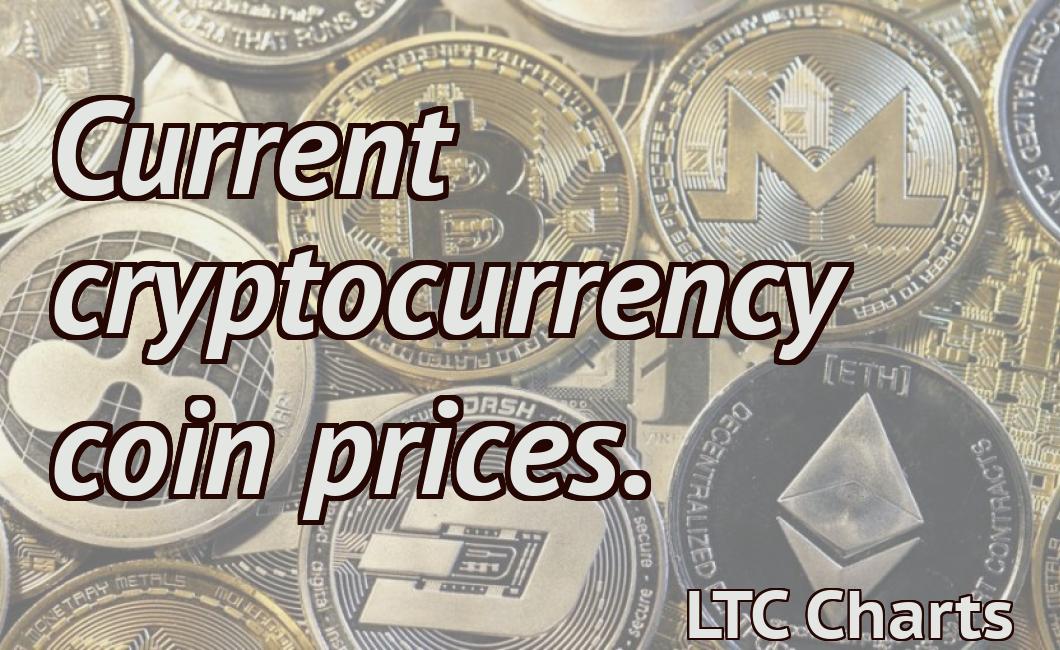 Current cryptocurrency coin prices.
