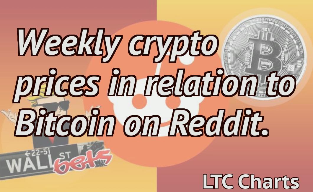 Weekly crypto prices in relation to Bitcoin on Reddit.