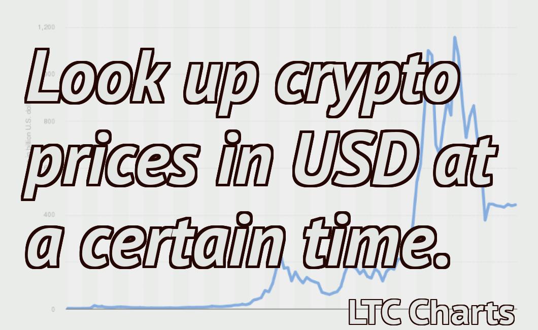 Look up crypto prices in USD at a certain time.