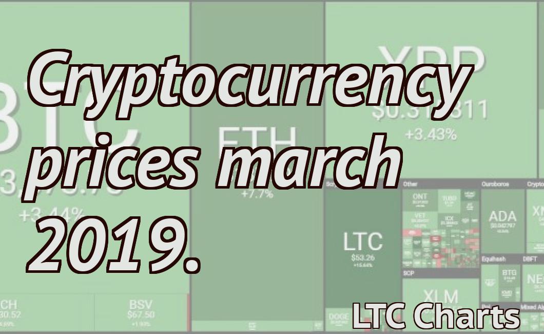 Cryptocurrency prices march 2019.