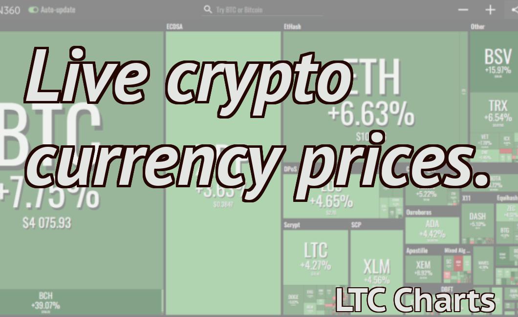Live crypto currency prices.