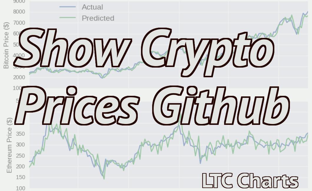 Show Crypto Prices Github