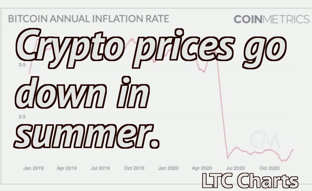 Crypto prices go down in summer.