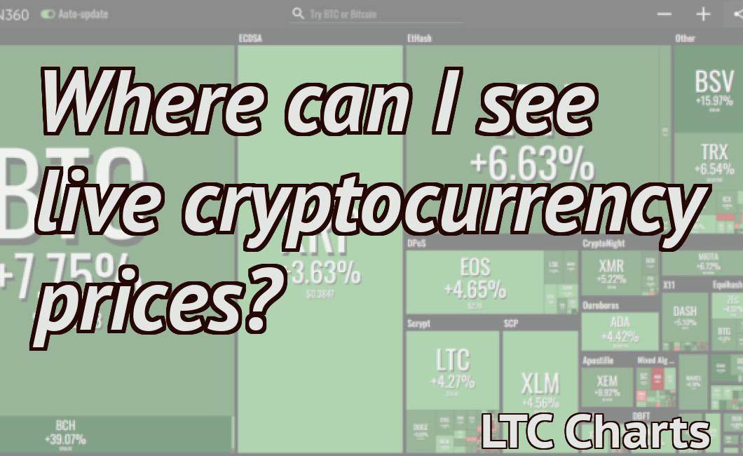 Where can I see live cryptocurrency prices?