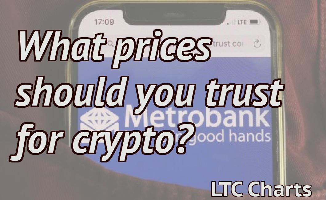 What prices should you trust for crypto?