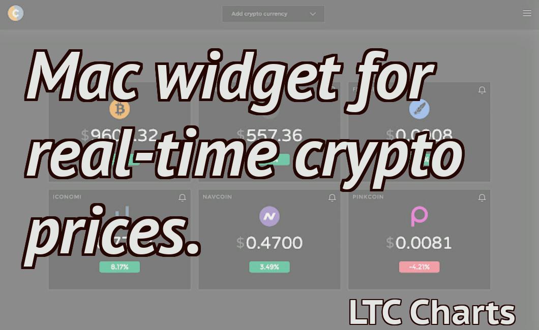 Mac widget for real-time crypto prices.
