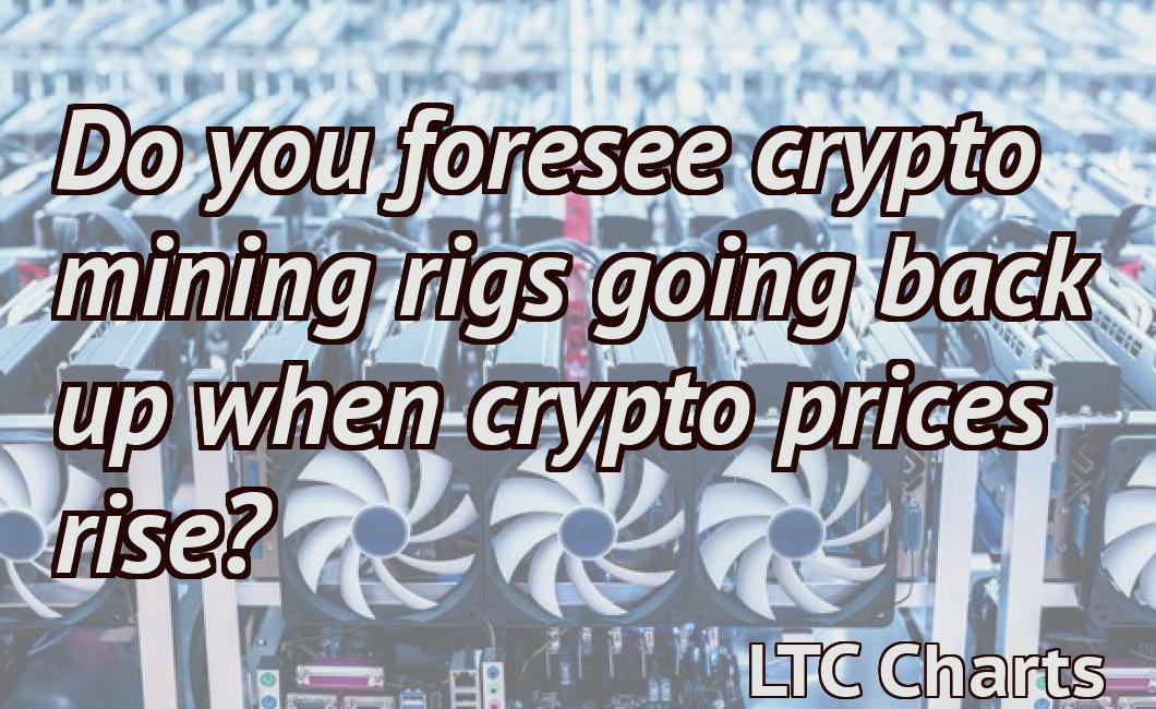 Do you foresee crypto mining rigs going back up when crypto prices rise?