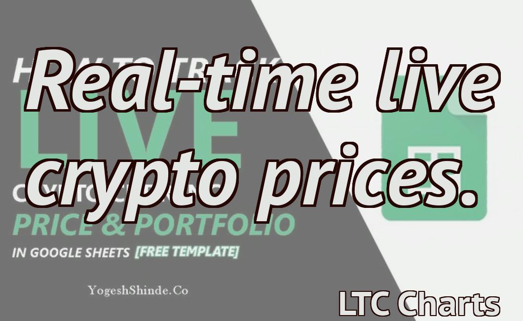Real-time live crypto prices.