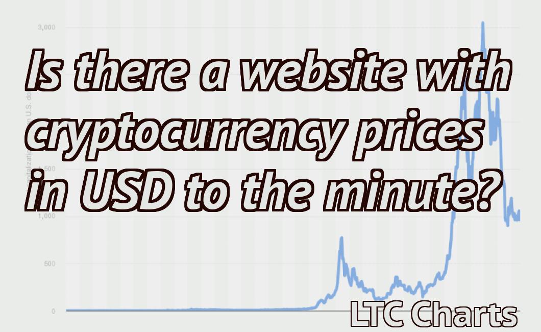 Is there a website with cryptocurrency prices in USD to the minute?