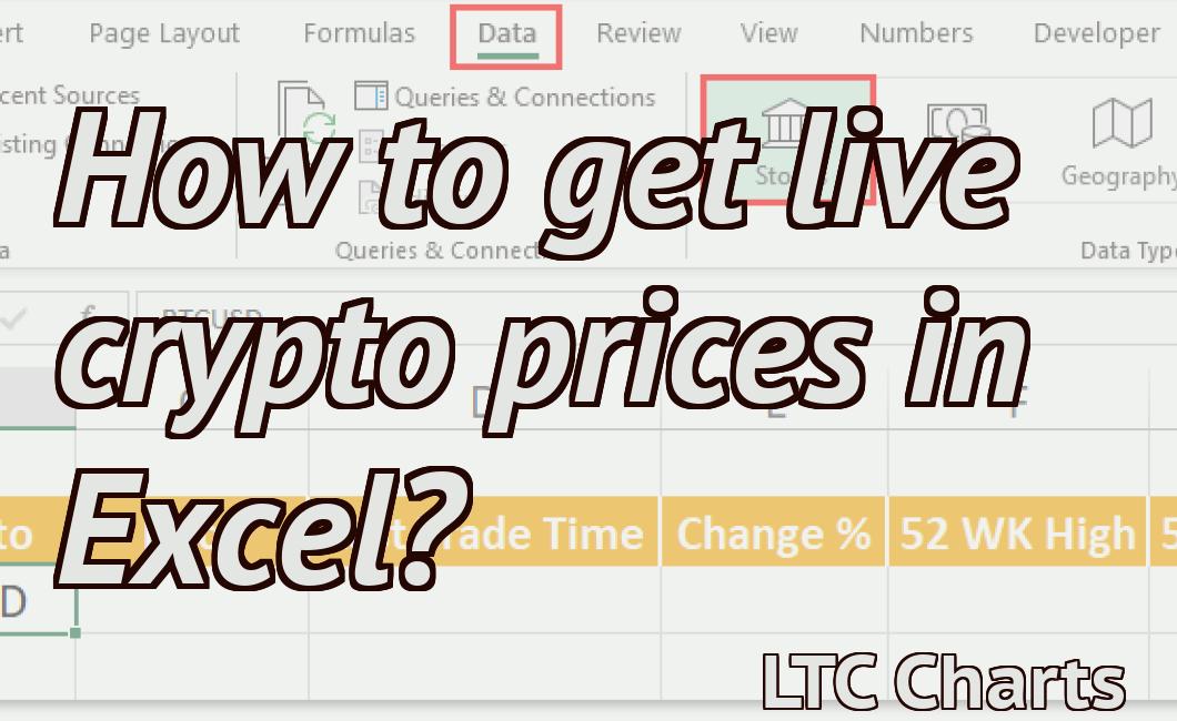 How to get live crypto prices in Excel?