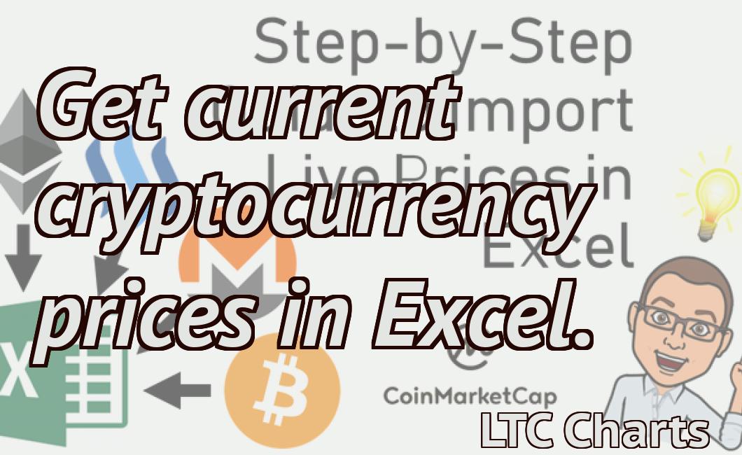 Get current cryptocurrency prices in Excel.