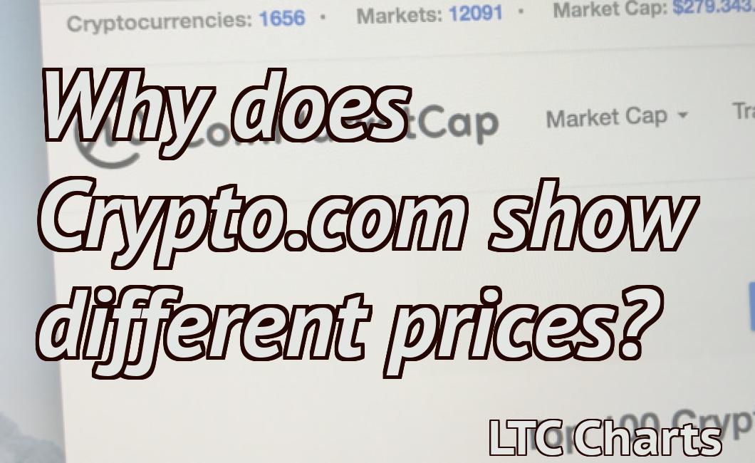 Why does Crypto.com show different prices?