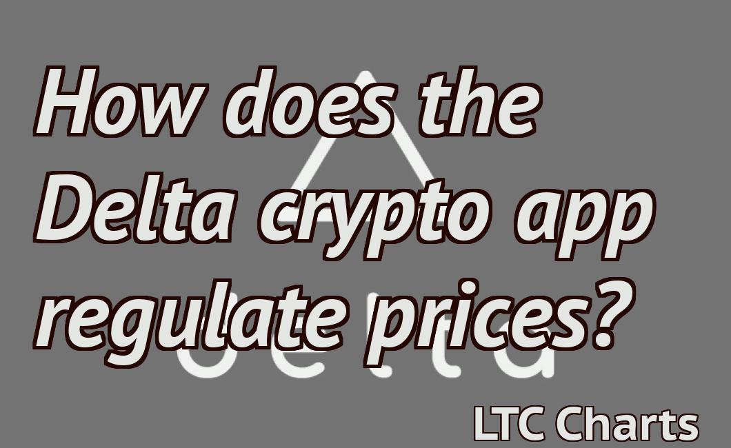 How does the Delta crypto app regulate prices?