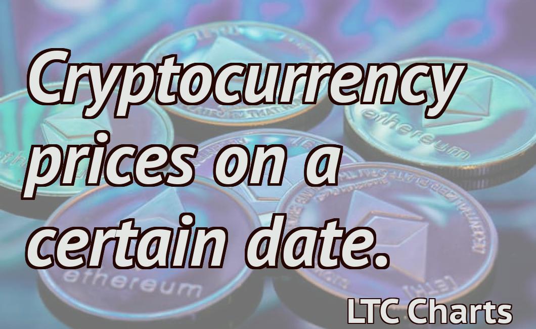 Cryptocurrency prices on a certain date.