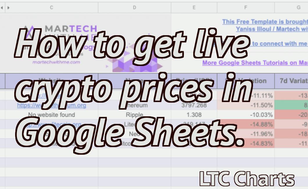 How to get live crypto prices in Google Sheets.