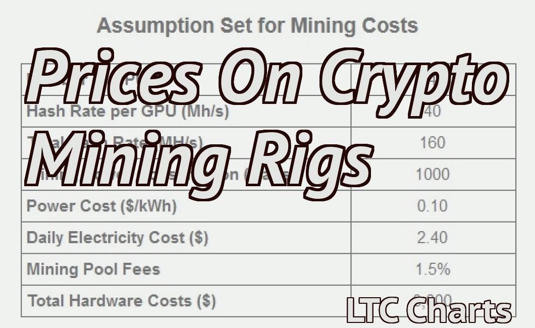 Prices On Crypto Mining Rigs