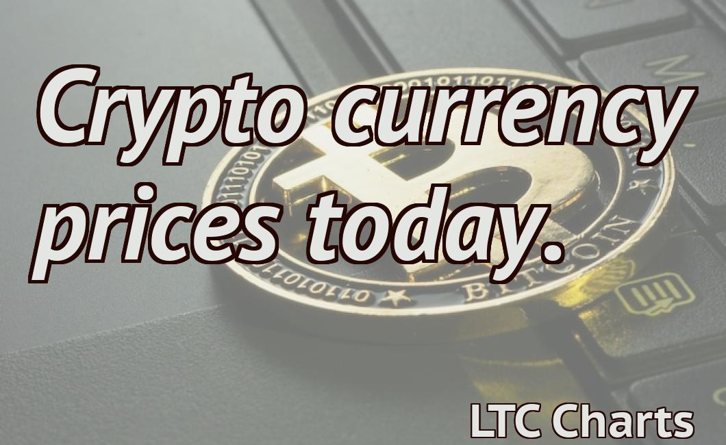 Crypto currency prices today.