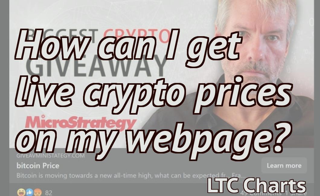 How can I get live crypto prices on my webpage?