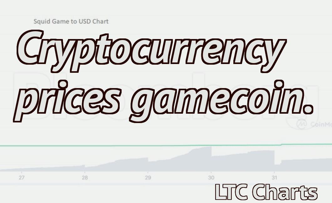 Cryptocurrency prices gamecoin.