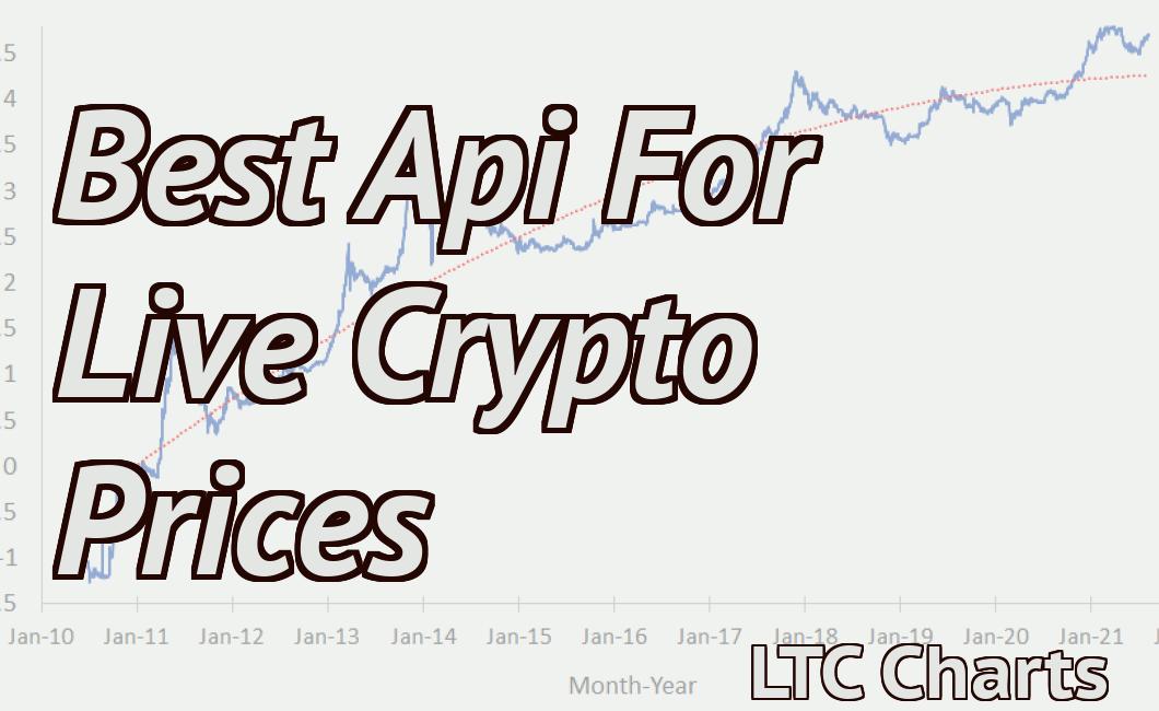 Best Api For Live Crypto Prices