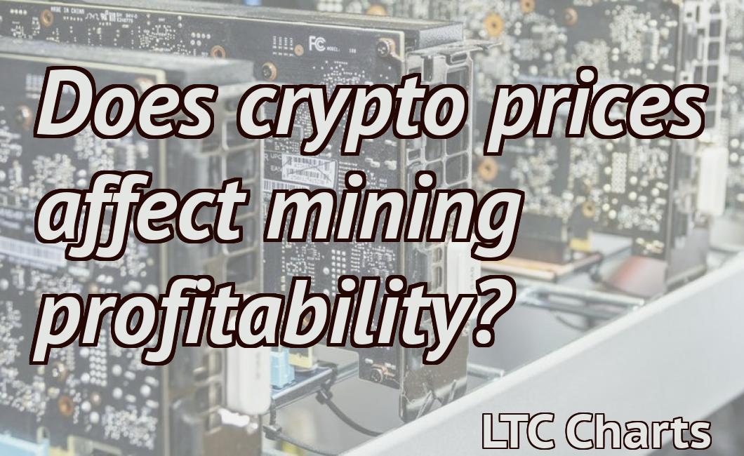 Does crypto prices affect mining profitability?