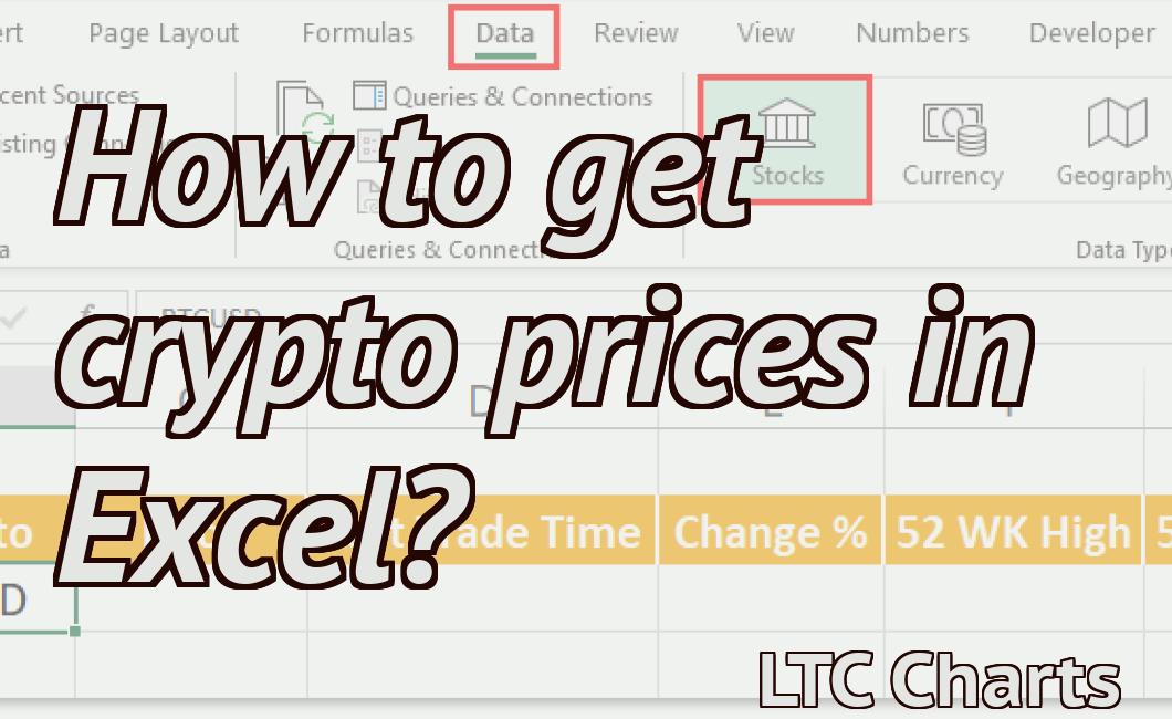 How to get crypto prices in Excel?