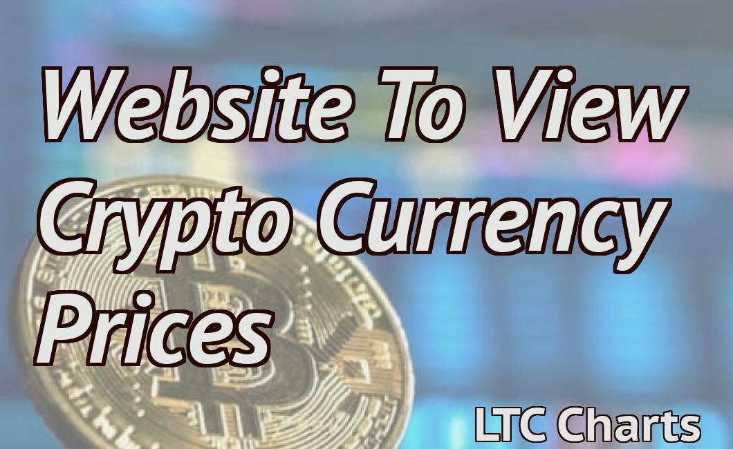 Website To View Crypto Currency Prices