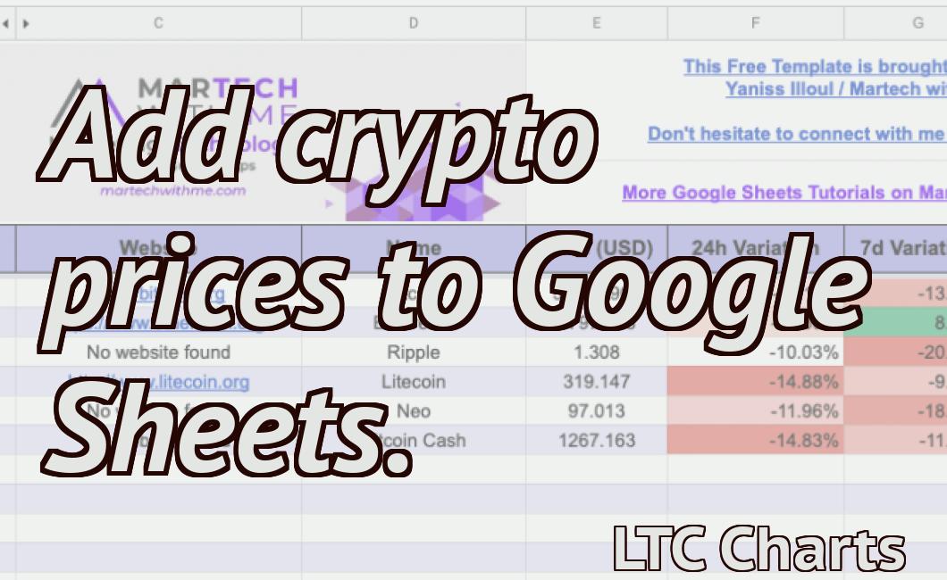 Add crypto prices to Google Sheets.