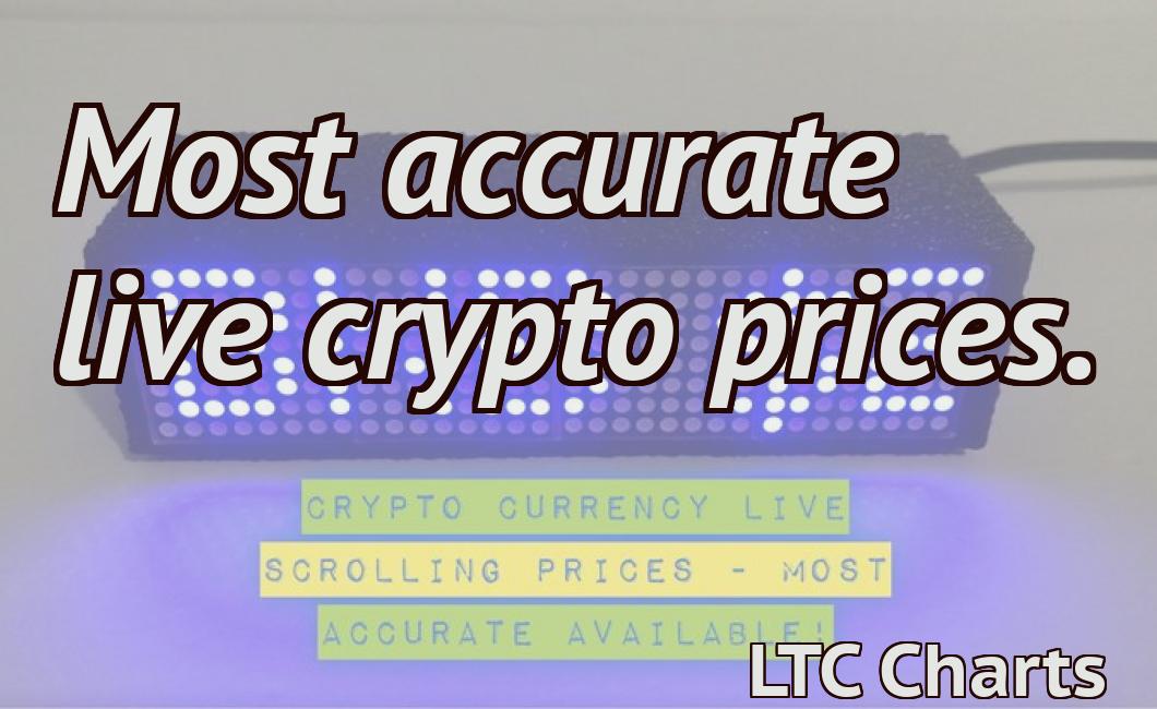 Most accurate live crypto prices.