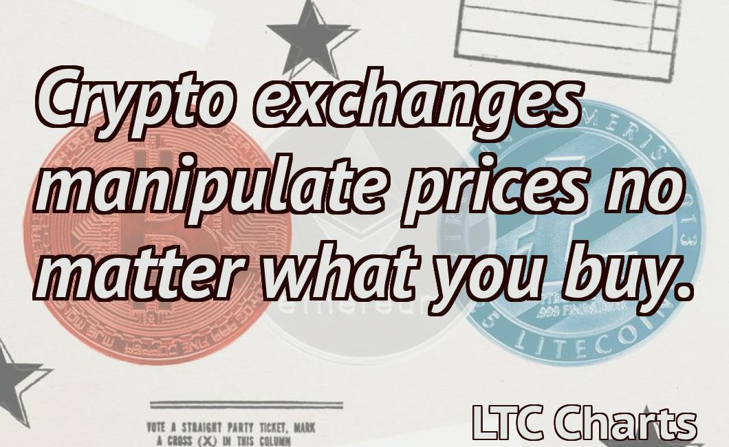 Crypto exchanges manipulate prices no matter what you buy.