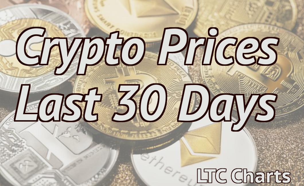 Crypto Prices Last 30 Days