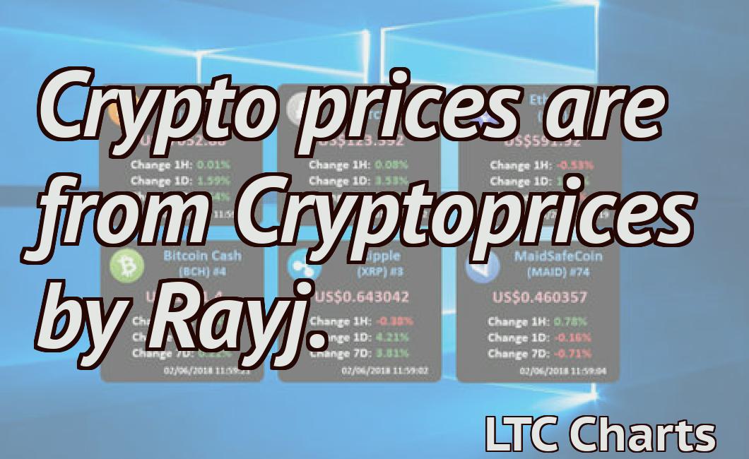 Crypto prices are from Cryptoprices by Rayj.