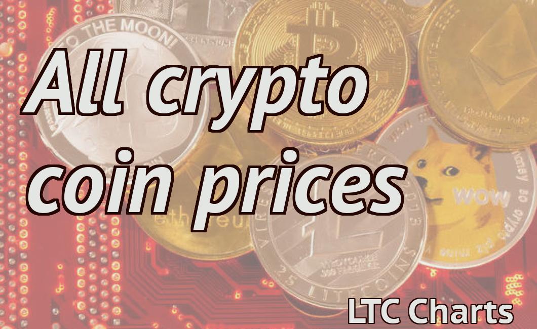 All crypto coin prices