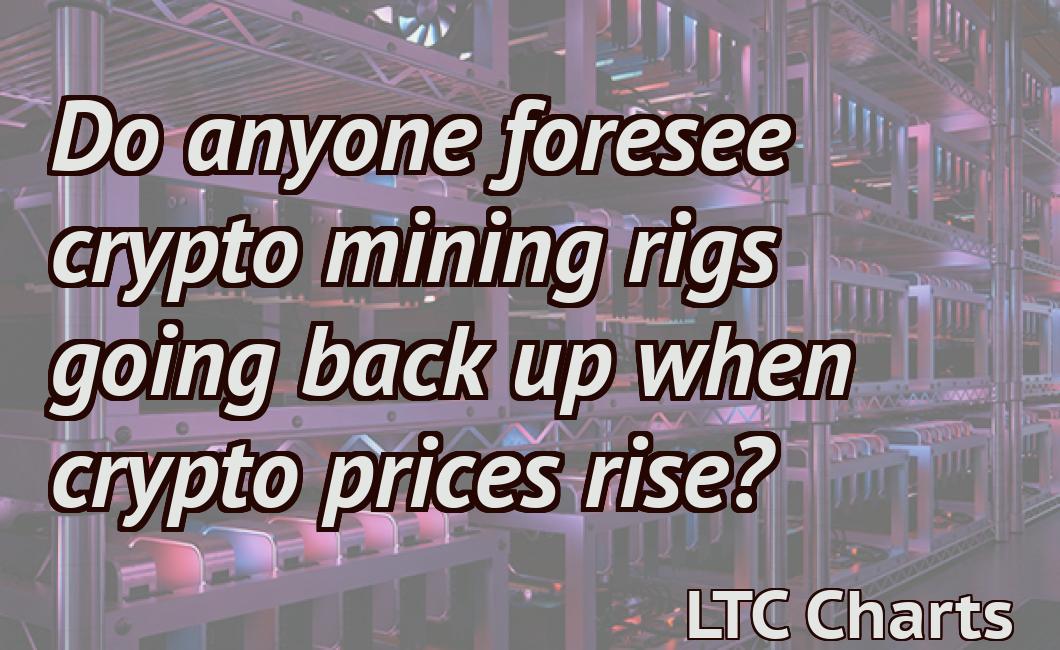 Do anyone foresee crypto mining rigs going back up when crypto prices rise?