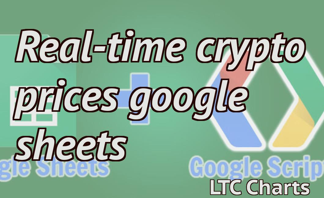 Real-time crypto prices google sheets