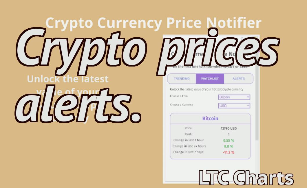 Crypto prices alerts.