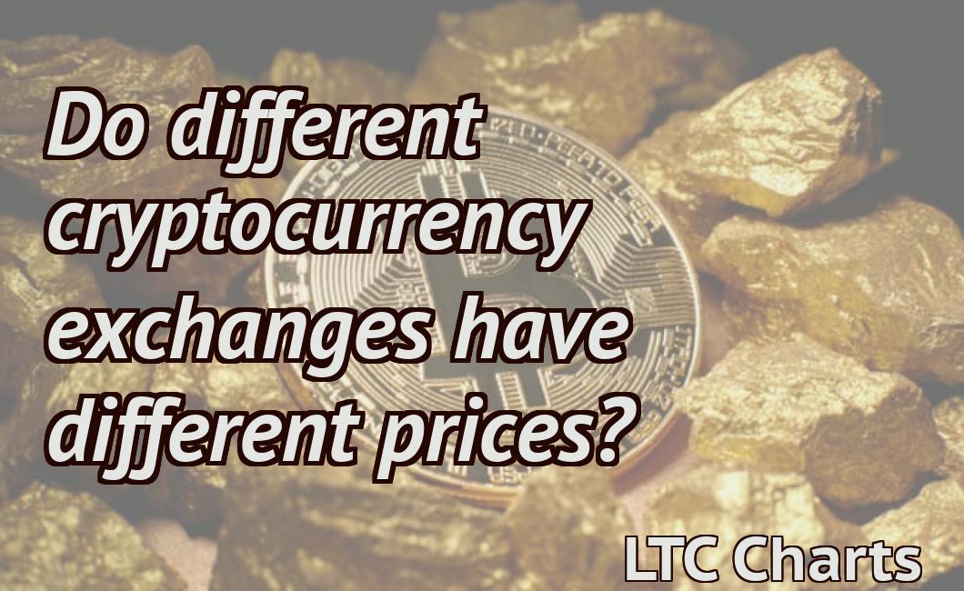 Do different cryptocurrency exchanges have different prices?