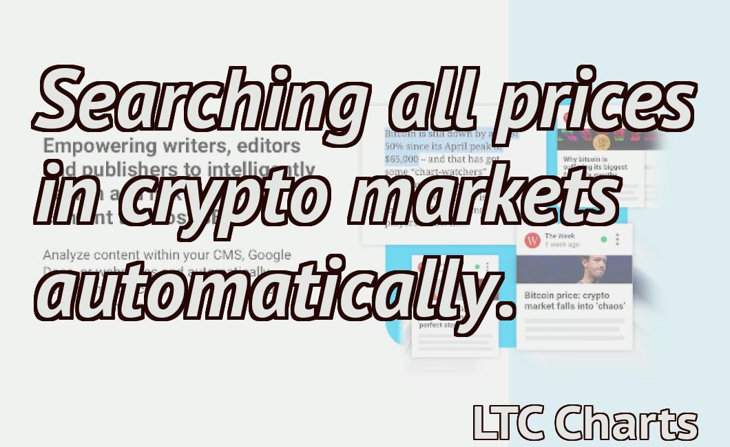 Searching all prices in crypto markets automatically.