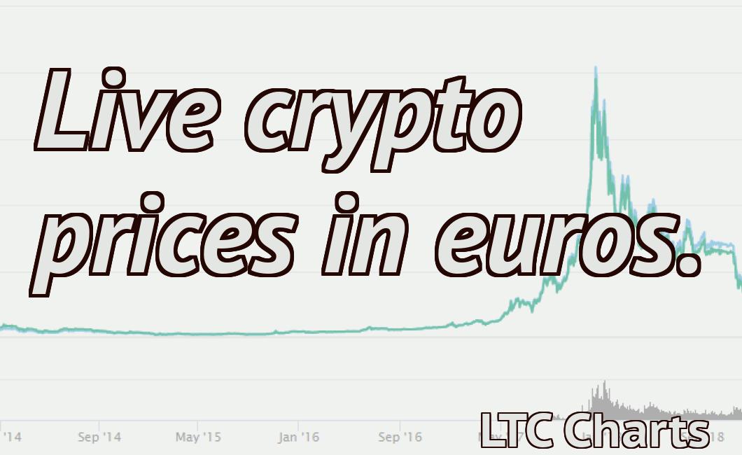 Live crypto prices in euros.