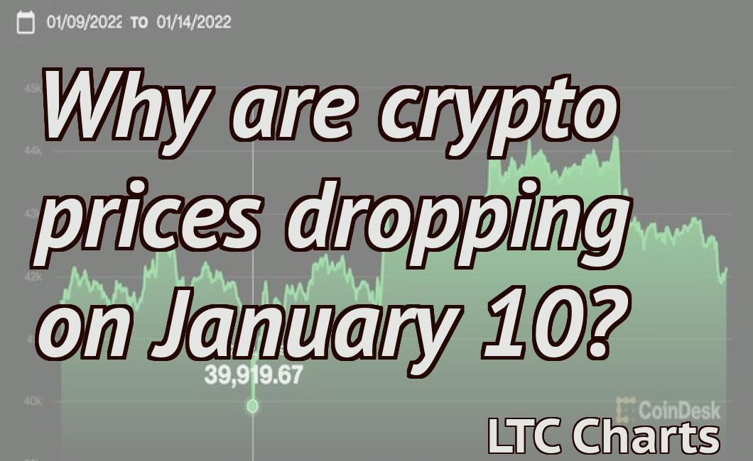 Why are crypto prices dropping on January 10?